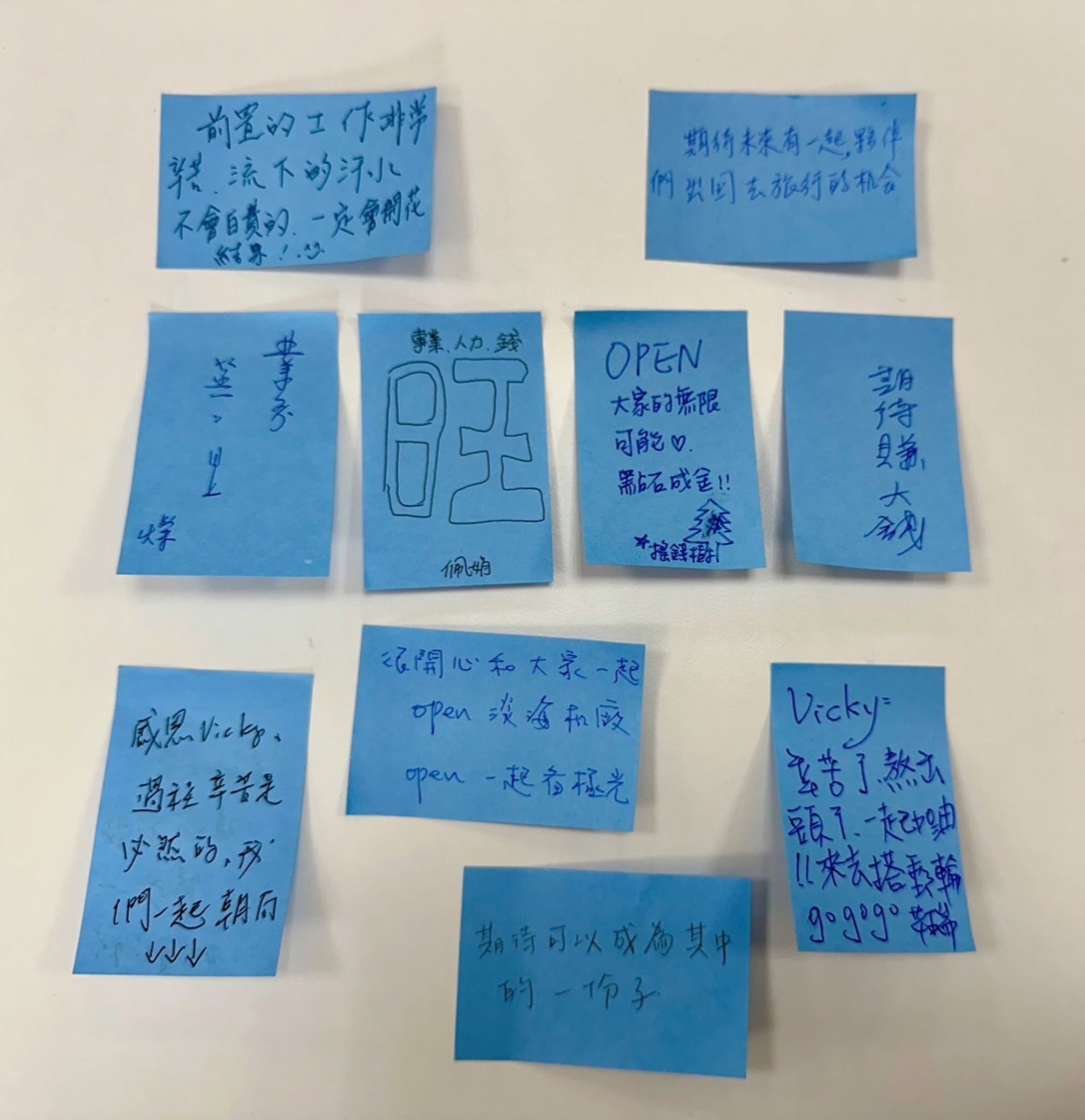 對話工作坊便利貼回饋牆