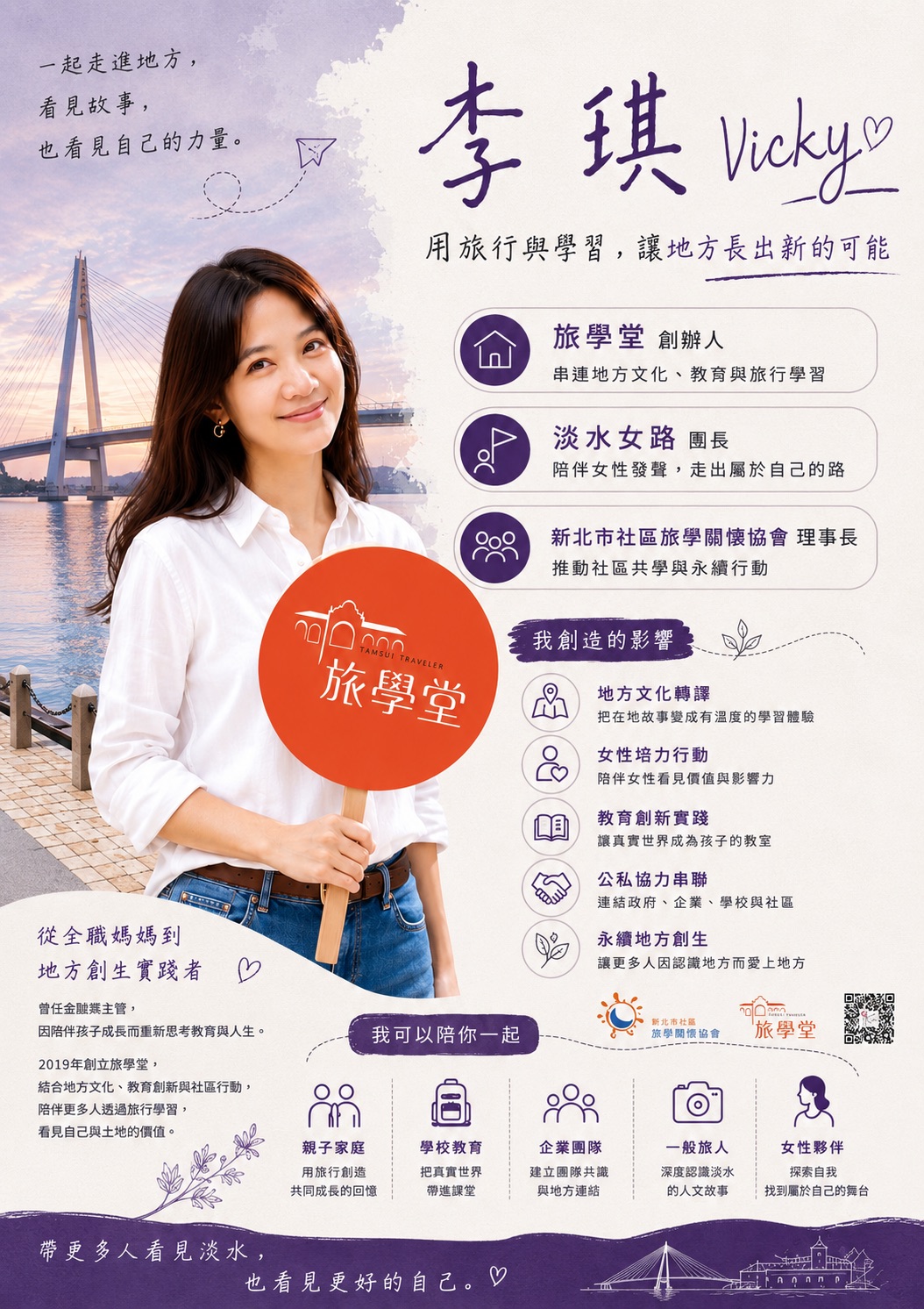 旅學堂創辦人 Vicky 介紹視覺